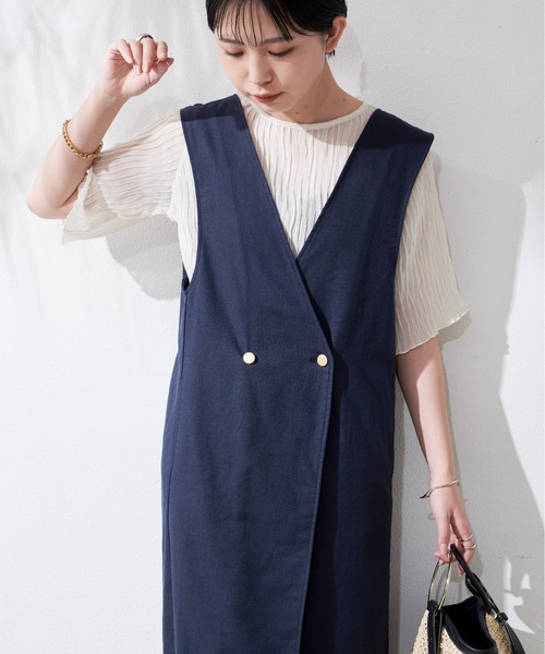 Aunt Marie's(アントマリーズ)の「ダブルロングワンピース / ジャンスカ / サイズ展開有(ワンピース・レディース・ブラック/アイボリー/ネイビー・FREE/S)」の10枚目の写真