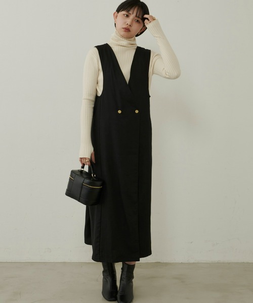 Aunt Marie's(アントマリーズ)の「ダブルロングワンピース / ジャンスカ / サイズ展開有(ワンピース・レディース・ブラック/アイボリー/ネイビー・FREE/S)」の14枚目の写真