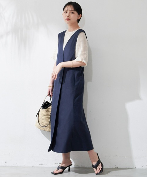 Aunt Marie's(アントマリーズ)の「ダブルロングワンピース / ジャンスカ / サイズ展開有(ワンピース・レディース・ブラック/アイボリー/ネイビー・FREE/S)」の5枚目の写真