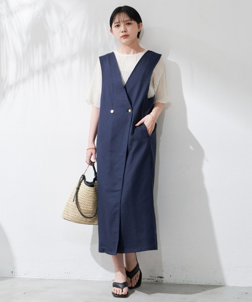 Aunt Marie's(アントマリーズ)の「ダブルロングワンピース / ジャンスカ / サイズ展開有(ワンピース・レディース・ブラック/アイボリー/ネイビー・FREE/S)」の8枚目の写真