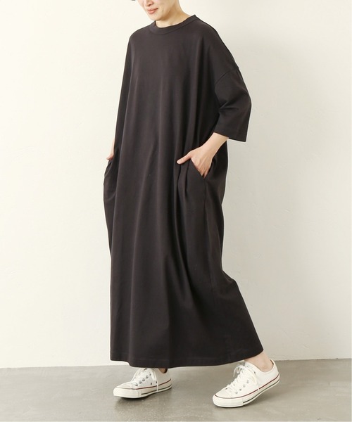 JOURNAL STANDARD LUXE(ジャーナルスタンダード ラックス)の「クラシックテンジク スタンダードクルーネックワンピース(ワンピース・レディース・チャコールグレー/カーキ・SMALL/MEDIUM)」の10枚目の写真