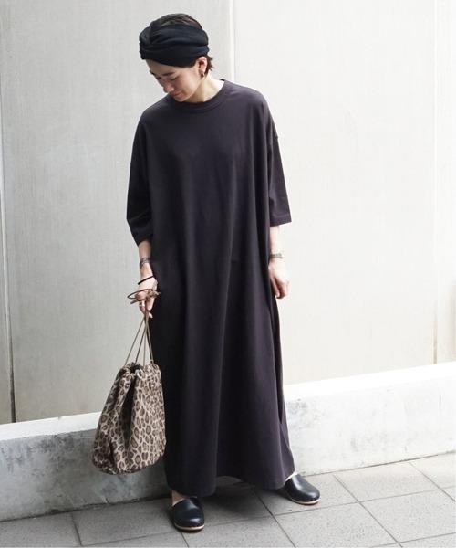 JOURNAL STANDARD LUXE(ジャーナルスタンダード ラックス)の「クラシックテンジク スタンダードクルーネックワンピース(ワンピース・レディース・チャコールグレー/カーキ・SMALL/MEDIUM)」の12枚目の写真