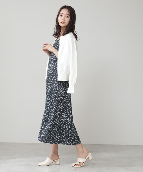 N.(N. Natural Beauty Basic)(エヌエヌナチュラルビューティーベーシック)の「◆クリアボタン前後2WAYカーディガン(カーディガン/ボレロ・レディース・オフホワイト/ブラック/パープル/イエロー・MEDIUM)」の7枚目の写真