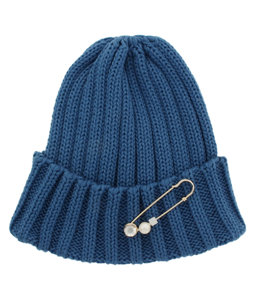 ikka（イッカ）の「リブニットワッチ（ニットキャップ/ビーニー・レディース・ホワイト/グレー/イエロー系その他/ブルー・FREE）」の3枚目の写真