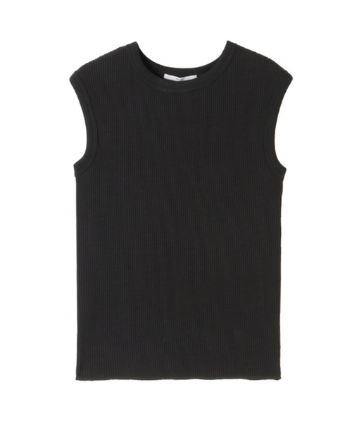 MECRE（メクル）の「ノースリーブサーマルプルオーバー（Tシャツ/カットソー・レディース・ホワイト/ブラック/グリーン・F）」の8枚目の写真