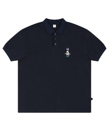 【87MM / Mmlg】MELGE PIQUE SHIRT / パルチムエムエム Mmlg ラビット ワンポイントロゴ ポロシャツ