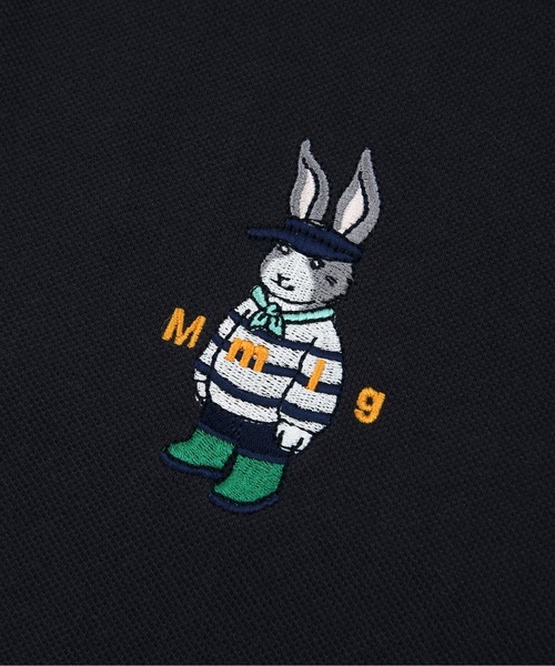 87mm(87mm)の「【87MM / Mmlg】MELGE PIQUE SHIRT / パルチムエムエム Mmlg ラビット ワンポイントロゴ ポロシャツ(ポロシャツ・レディース・ホワイト/ネイビー・SMALL/MEDIUM/LARGE)」の13枚目の写真