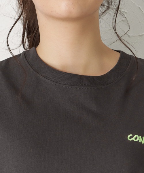 CONVERSE（コンバース）の「CONVERSE コンバース フェイクレイヤード半袖Tシャツ（Tシャツ/カットソー・レディース・サックスブルー/ピンク/オートミール/チャコール・M/L）」の17枚目の写真