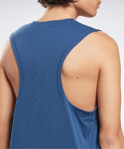 Reebok（リーボック）の「レズミルズ スピード タンク トップ  / Les Mills Speed Tank Top （タンクトップ・メンズ・ブルー系その他・SMALL/MEDIUM/LARGE/X-LARGE/XX-LARGE/X-SMALL）」の4枚目の写真