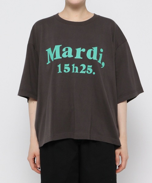 ichi（イチ）の「【ichi(イチ)】ウィークリーTシャツ（Tシャツ/カットソー・レディース・ホワイト/ピンク/チャコール・FREE）」の4枚目の写真