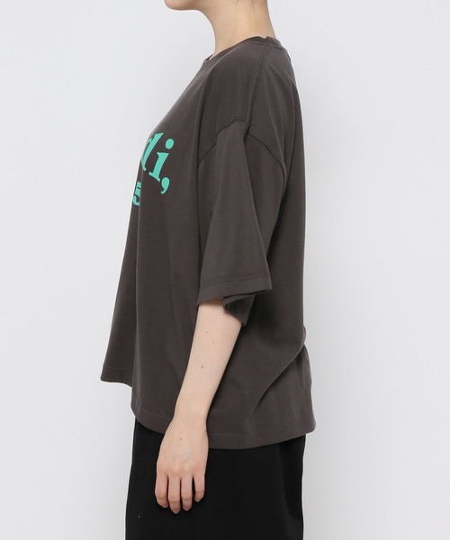 ichi（イチ）の「【ichi(イチ)】ウィークリーTシャツ（Tシャツ/カットソー・レディース・ホワイト/ピンク/チャコール・FREE）」の5枚目の写真