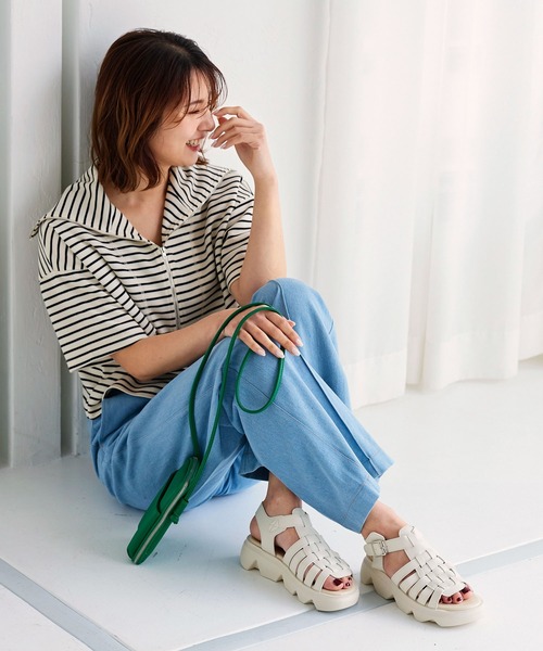 KOBE LETTUCE（コウベレタス）の「2タイプグルカスポサン（サンダル・レディース・ホワイト/ブラック/ホワイト系/ブラック系・S/M/L/LL）」の9枚目の写真