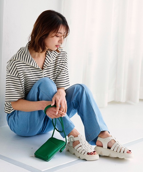 KOBE LETTUCE（コウベレタス）の「2タイプグルカスポサン（サンダル・レディース・ホワイト/ブラック/ホワイト系/ブラック系・S/M/L/LL）」の14枚目の写真