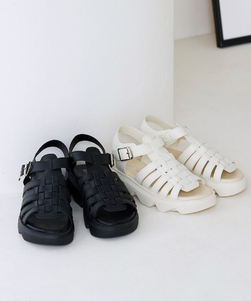 KOBE LETTUCE（コウベレタス）の「2タイプグルカスポサン（サンダル・レディース・ホワイト/ブラック/ホワイト系/ブラック系・S/M/L/LL）」の11枚目の写真