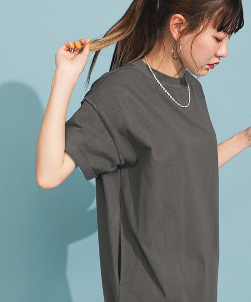 bohmal(ボマール)の「アウトシームバックスリットワンピース(ワンピース・レディース・オフホワイト/ブラック/チャコールグレー・FREE)」の11枚目の写真