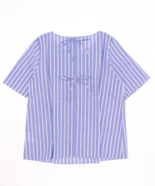MB mint breeze（エムビーミントブリーズ）の「【LL～5L 大きいサイズ】【WEB・一部店舗限定】バックリボン 半袖 ブラウス（シャツ/ブラウス・レディース・ブラック/ネイビー/ブルー/グリーン・LL/3L/4L/5L）」の18枚目の写真