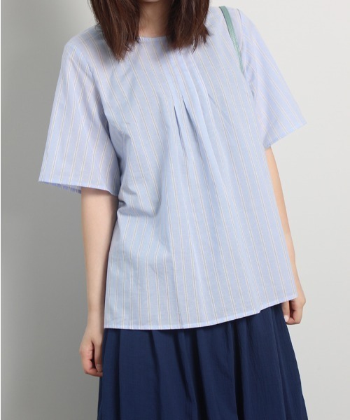 MB mint breeze（エムビーミントブリーズ）の「【LL～5L 大きいサイズ】【WEB・一部店舗限定】バックリボン 半袖 ブラウス（シャツ/ブラウス・レディース・ブラック/ネイビー/ブルー/グリーン・LL/3L/4L/5L）」の20枚目の写真