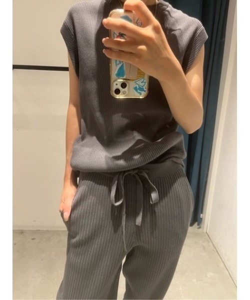 SLY（スライ）の「Sly Skin OVERSIZE KNIT TOPS オーバーサイズ ニットトップス（ルームウェア/パジャマ・レディース・ピンク/グレー・FREE）」の19枚目の写真