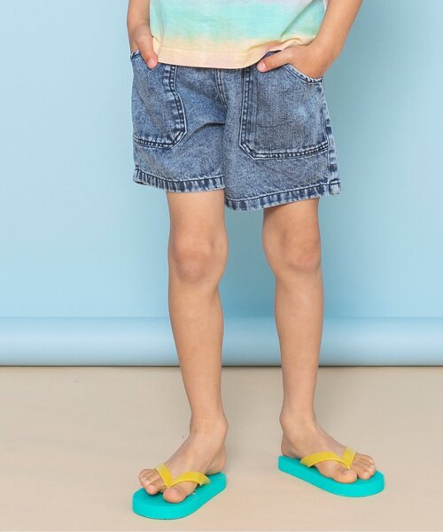 BREEZE(ブリーズ)の「パッチポケットビーチパンツ 4分丈(その他パンツ・キッズ・ブラック/カーキ/オレンジ/インディゴブルー・130/140/100/110/120/80/90)」の1枚目の写真