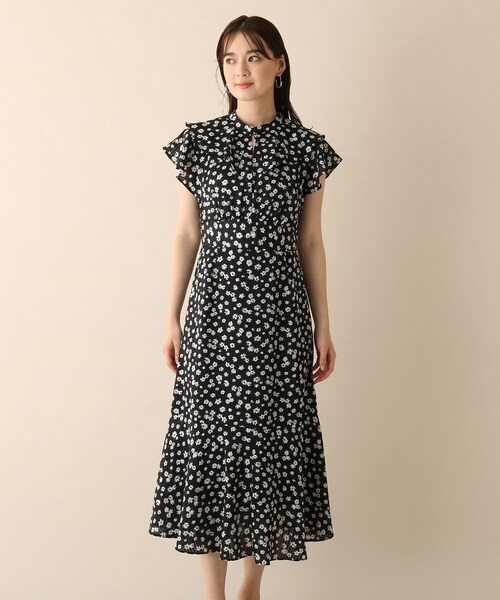 OPAQUE.CLIP（オペークドットクリップ）の「◆フラワーストライプワンピース（ワンピース・レディース・ブラック系/レンガ/グリーン系その他2・36/38）」の8枚目の写真