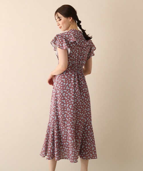 OPAQUE.CLIP（オペークドットクリップ）の「◆フラワーストライプワンピース（ワンピース・レディース・ブラック系/レンガ/グリーン系その他2・36/38）」の17枚目の写真