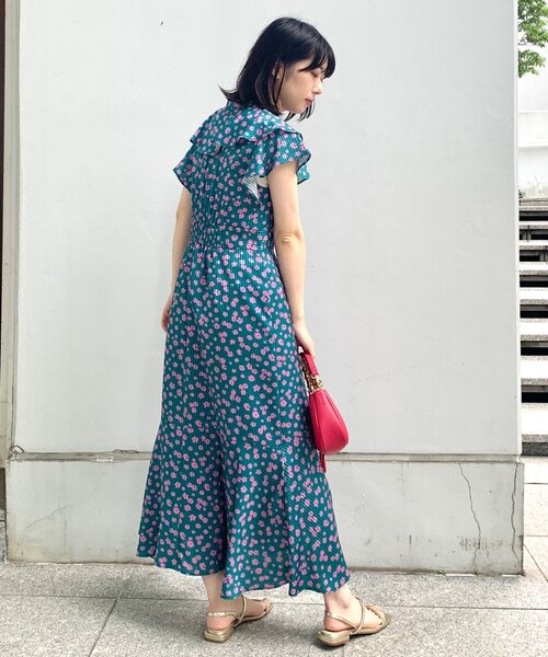 OPAQUE.CLIP（オペークドットクリップ）の「◆フラワーストライプワンピース（ワンピース・レディース・ブラック系/レンガ/グリーン系その他2・36/38）」の18枚目の写真