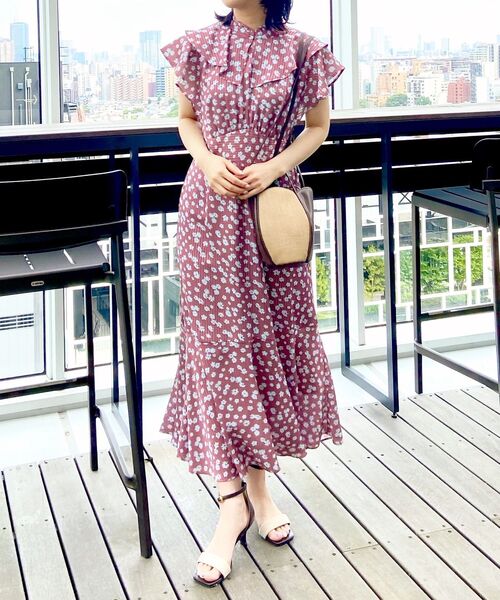 OPAQUE.CLIP（オペークドットクリップ）の「◆フラワーストライプワンピース（ワンピース・レディース・ブラック系/レンガ/グリーン系その他2・36/38）」の20枚目の写真