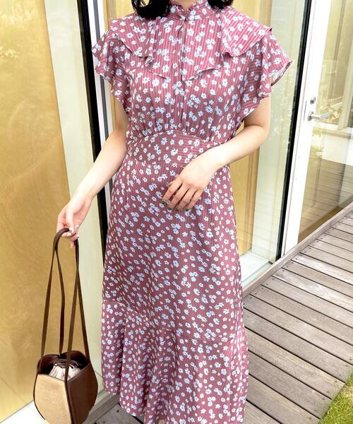 OPAQUE.CLIP（オペークドットクリップ）の「◆フラワーストライプワンピース（ワンピース・レディース・ブラック系/レンガ/グリーン系その他2・36/38）」の21枚目の写真