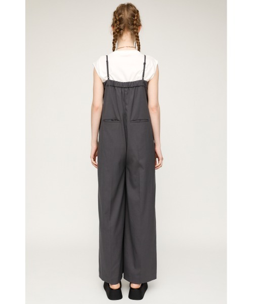 SLY（スライ）の「WIDE CAMI ROMPERS ワイド キャミ ロンパース（サロペット/オーバーオール・レディース・ベージュ/ライトブラック/イエロー・2/1）」の20枚目の写真