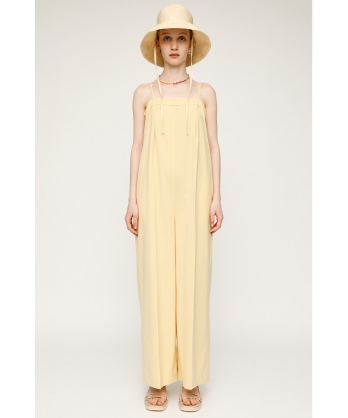 SLY（スライ）の「WIDE CAMI ROMPERS ワイド キャミ ロンパース（サロペット/オーバーオール・レディース・ベージュ/ライトブラック/イエロー・2/1）」の16枚目の写真