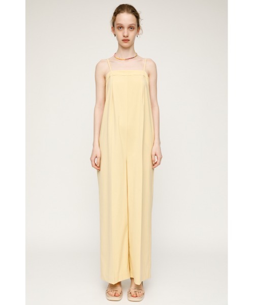 SLY（スライ）の「WIDE CAMI ROMPERS ワイド キャミ ロンパース（サロペット/オーバーオール・レディース・ベージュ/ライトブラック/イエロー・2/1）」の7枚目の写真