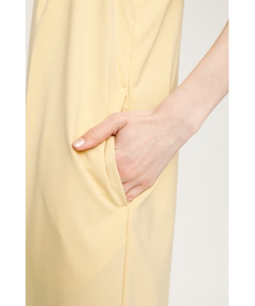 SLY（スライ）の「WIDE CAMI ROMPERS ワイド キャミ ロンパース（サロペット/オーバーオール・レディース・ベージュ/ライトブラック/イエロー・2/1）」の10枚目の写真