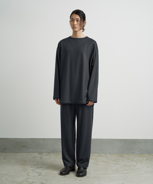 TROVE(トローヴ)の「TROVE 2022AW / COMPRESS WOOL KNIT PULLOVER(ニット/セーター・メンズ・ダークグレー/ダークブラウン・1/2/3)」の3枚目の写真