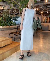 LOWRYS FARM | カットスリットノースリーブワンピース　299622(ワンピース)