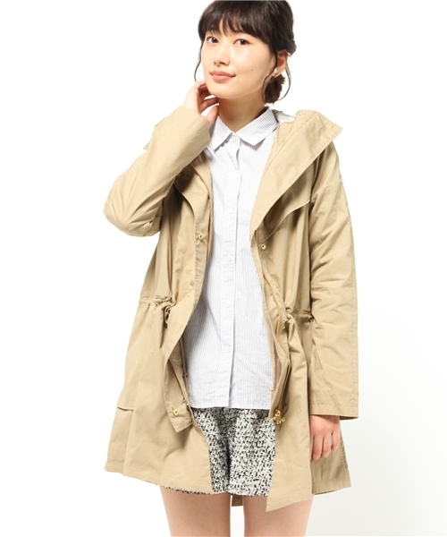 DISCOAT(ディスコート)の「【Discoat】変形モッズコート(モッズコート・レディース・ベージュ/ネイビー・MEDIUM/LARGE)」の1枚目の写真