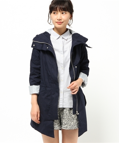 DISCOAT(ディスコート)の「【Discoat】変形モッズコート(モッズコート・レディース・ベージュ/ネイビー・MEDIUM/LARGE)」の2枚目の写真