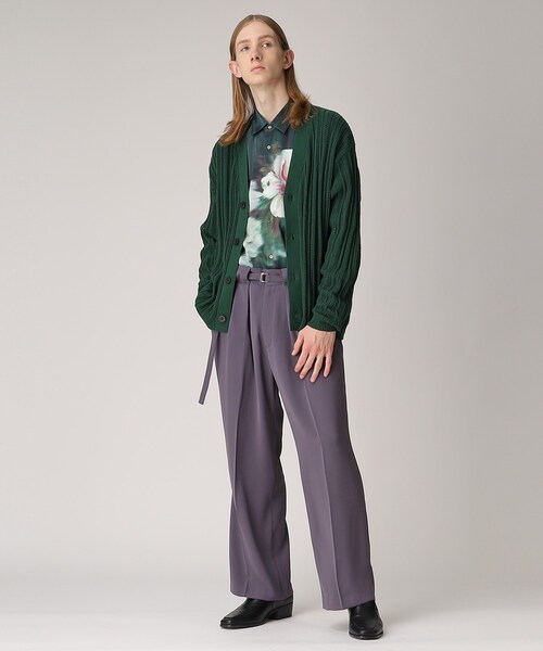 tk.TAKEO KIKUCHI（ティーケータケオキクチ）の「◆スカシアミ ニットカーディガン（カーディガン/ボレロ・メンズ・ホワイト/ブラック/グリーン・02/03）」の16枚目の写真