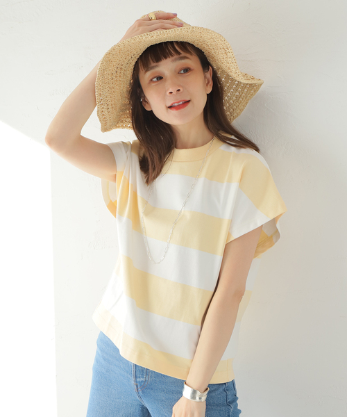 ROSEanna(ローズアンナ)の「【ROSEANNA/ローズアンナ】フトボーダーC/S:Tシャツ(Tシャツ/カットソー・レディース・イエロー・36)」の1枚目の写真