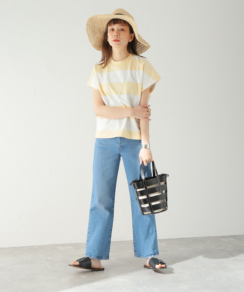 ROSEanna(ローズアンナ)の「【ROSEANNA/ローズアンナ】フトボーダーC/S:Tシャツ(Tシャツ/カットソー・レディース・イエロー・36)」の2枚目の写真