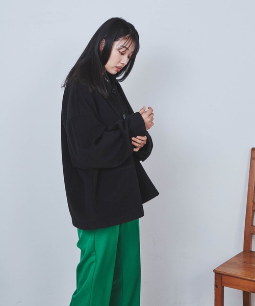 THE STANDARD（ザスタンダード）の「WEGO/ニットメルトンショートブルゾン（ブルゾン・メンズ・ブラック/グリーン/ベージュ・MEDIUM/LARGE）」の14枚目の写真