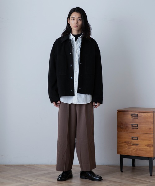 THE STANDARD（ザスタンダード）の「WEGO/ニットメルトンショートブルゾン（ブルゾン・メンズ・ブラック/グリーン/ベージュ・MEDIUM/LARGE）」の6枚目の写真