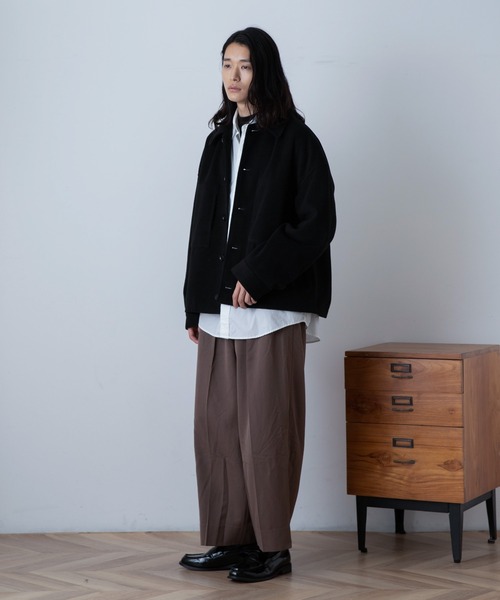 THE STANDARD（ザスタンダード）の「WEGO/ニットメルトンショートブルゾン（ブルゾン・メンズ・ブラック/グリーン/ベージュ・MEDIUM/LARGE）」の7枚目の写真