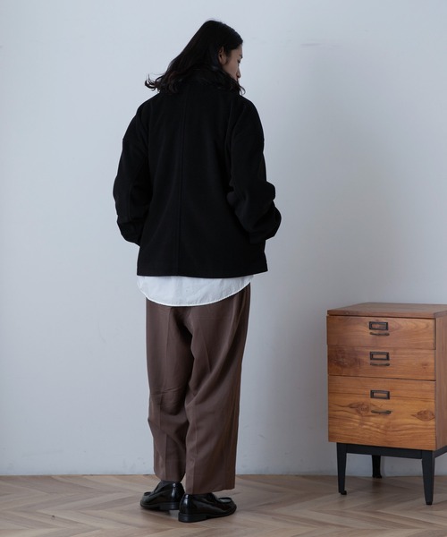 THE STANDARD（ザスタンダード）の「WEGO/ニットメルトンショートブルゾン（ブルゾン・メンズ・ブラック/グリーン/ベージュ・MEDIUM/LARGE）」の8枚目の写真