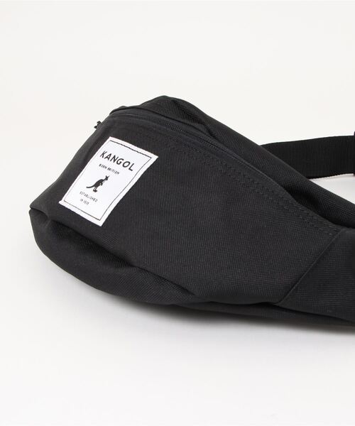KANGOL（カンゴール）の「【KANGOL/カンゴール】 BIG タグ ウエストバッグ / ウエストポーチ（ボディバッグ/ウエストポーチ・メンズ・ブラック/ベージュ/グレー・FREE）」の5枚目の写真