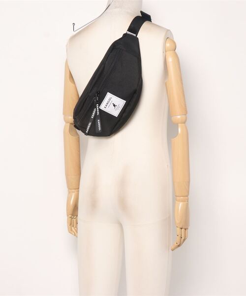 KANGOL（カンゴール）の「【KANGOL/カンゴール】 BIG タグ ウエストバッグ / ウエストポーチ（ボディバッグ/ウエストポーチ・メンズ・ブラック/ベージュ/グレー・FREE）」の7枚目の写真