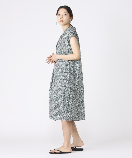 NIMES（ニーム）の「LIBERTYフロントボタンワンピース（ワンピース・レディース・ブルー/グリーン系その他・FREE）」の4枚目の写真