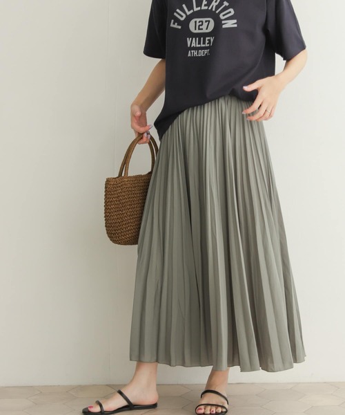 URBAN RESEARCH DOORS（アーバンリサーチドアーズ）の「ランダムプリーツスカート（スカート・レディース・チャコールグレー/ベージュ/カーキ・MEDIUM）」の21枚目の写真