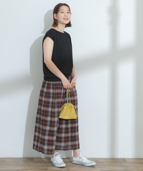 F by ROSSO(エフバイロッソ)の「F by ROSSO カラーチェックスカート(スカート・レディース・ダークブラウン/パープル・36/38)」の5枚目の写真