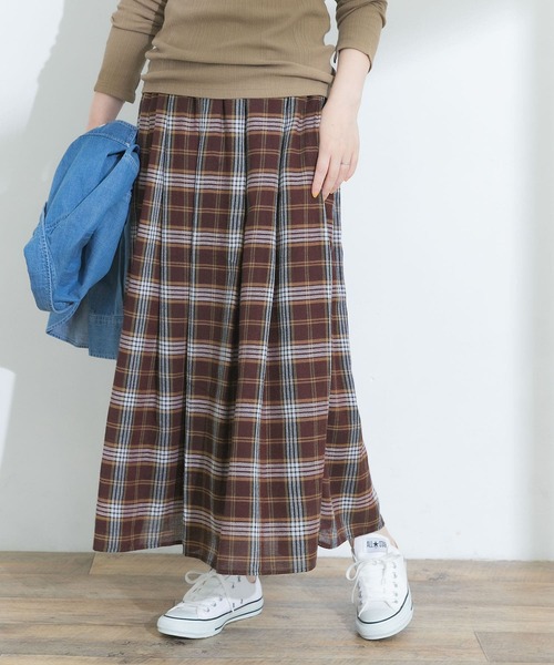 定価14300円 URBAN RESEARCH ROSSO チェックスカート セール】F by ROSSO カラーチェックスカート（スカート）｜F by