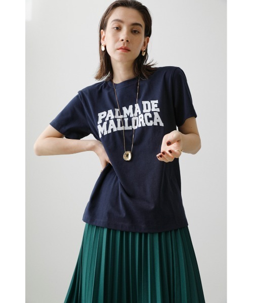 crie conforto(クリーコンフォルト)の「マヨルカロゴT(Tシャツ/カットソー・レディース・ネイビー/オフホワイト・FREE)」の15枚目の写真